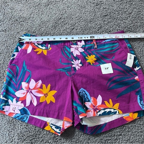 NWT Old Navy purple tropical print everyday short size 10 - Picture 9 of 9